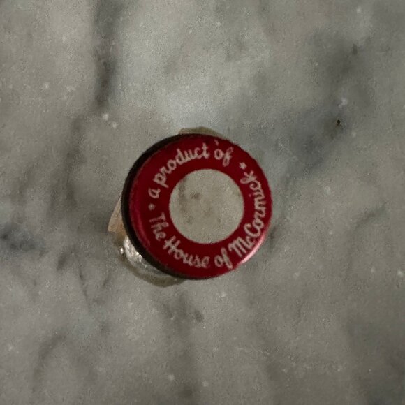 Vintage House Of McCormick Decors Silver Dragees Giraffe Label Bottle Baking Mem - Picture 3 of 13